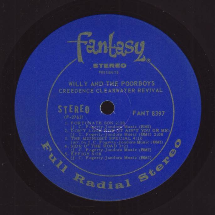 Creedence Clearwater Revival Willy And The Poor Boys : LP Label B